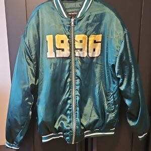 Streetwear Society Teal Satin Jacket